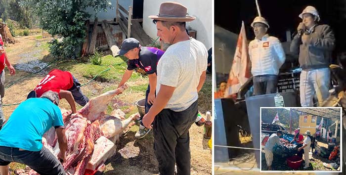 ¿De dónde tanta plata?: matan toro para inauguración de local de campaña de Ahora Nación, en Bacas